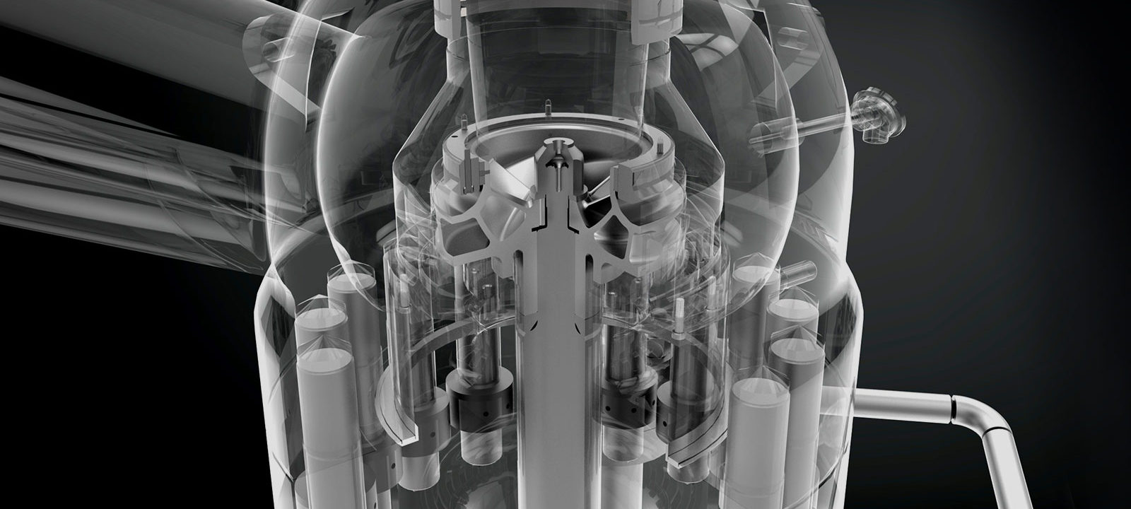 An engineering rendering of a pump by Hayward Tyler