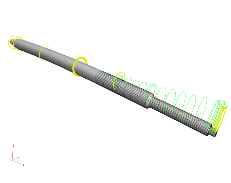 Engineering image of pump - rotor first bending -Hayward Tyler