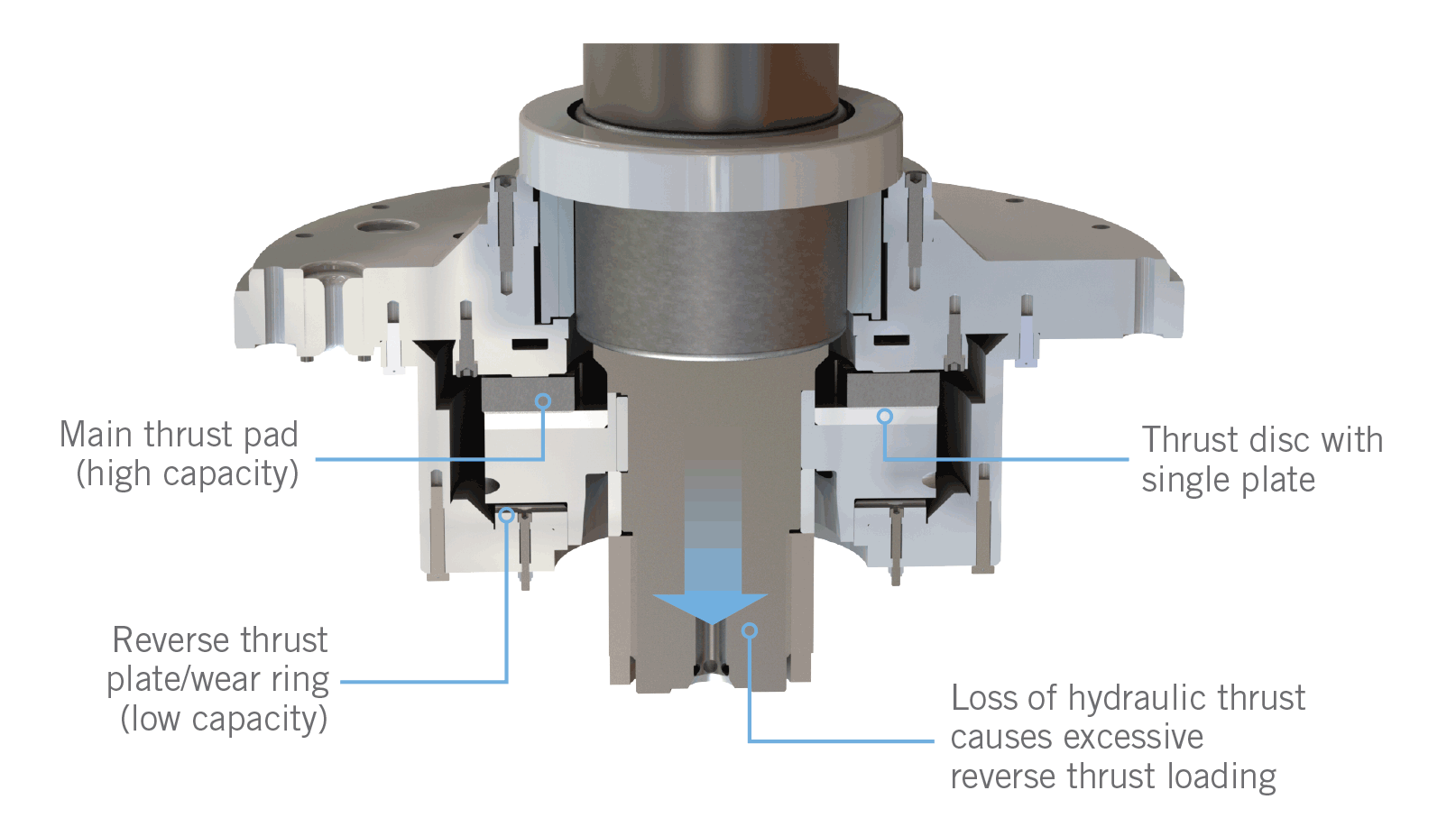 Pump thrust store bearing