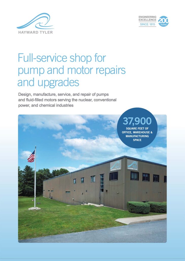 Full-service shop for pump and motor repairs and upgrades
