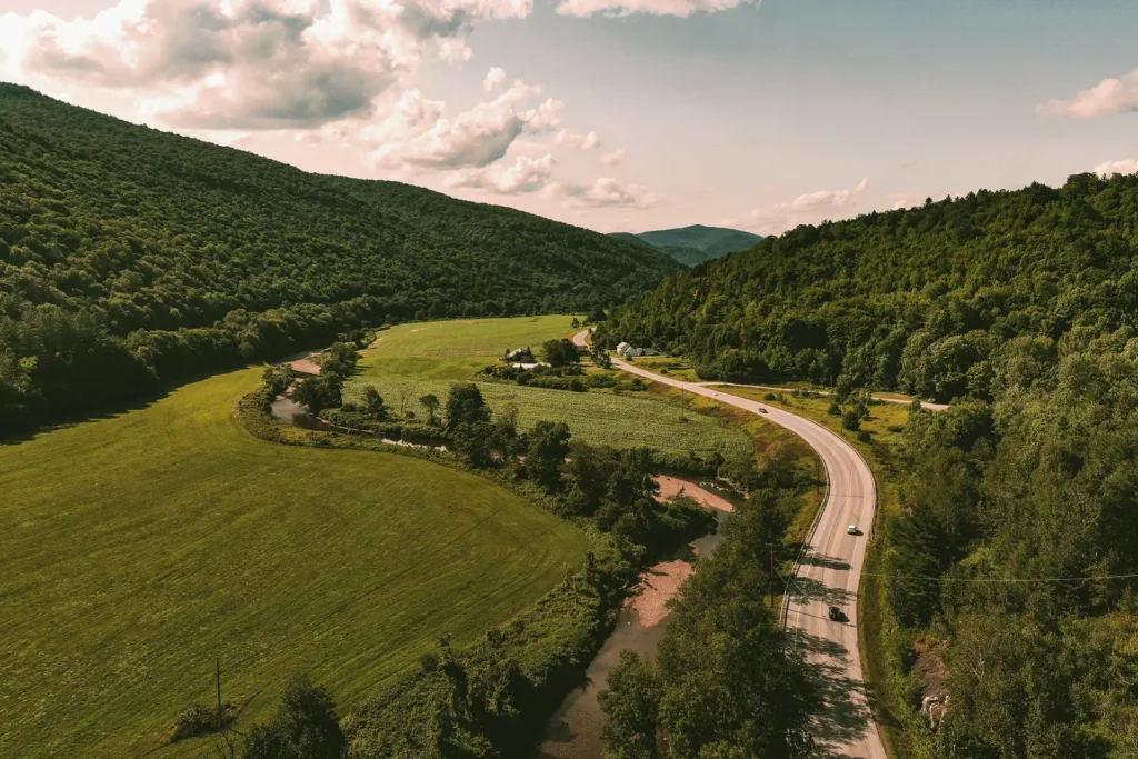 aerial view of landscape 70s